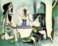 Luncheon auf dem Gras nach Manet 13 1961 Kubismus Pablo Picasso